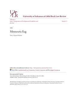 Minnesota Rag - Bowen Law Repository
