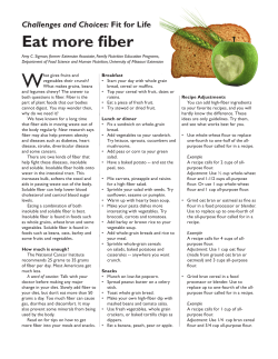 Eat more fiber - University of Missouri Extension