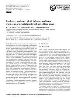Land cover and water yield
