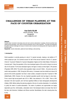 challenges of urban planning at the face of counter