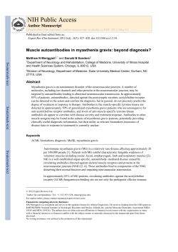 NIH Public Access - MyastheniaGravis.cz