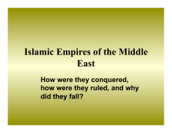 Islamic Empires of the Middle East