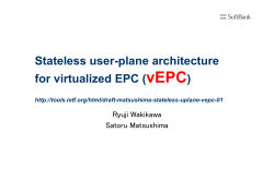 Stateless user-plane architecture for virtualized EPC (vEPC)
