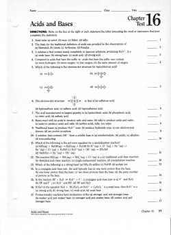 Acids and Bases