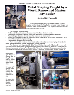 Metal Shaping Taught by a World-Reknowned Master