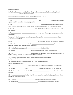 Chapter 23 Review 1. The Great Depression created political