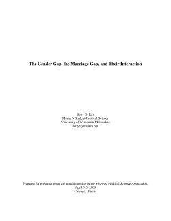 The Gender Gap, the Marriage Gap, and Their Interaction