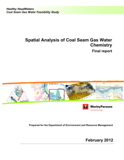 Spatial analysis of coal seam gas water chemistry: Final report