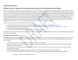 Sample EJ Analysis VA EJ Platform to Clean Power Planning