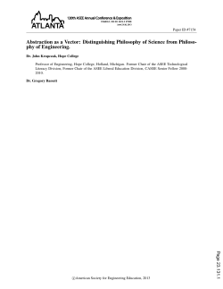 Abstraction as a Vector: Distinguishing Philosophy of Science from