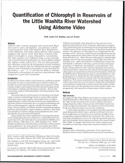 eservoirs of the Little Washita River WateQuantification of