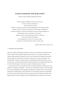 Extensive Enactivism: Why Keep it All in?