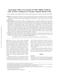 Synergistic Effect of Urotensin II With Mildly Oxidized