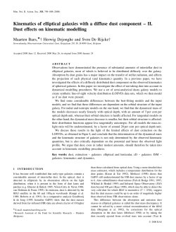 Kinematics of elliptical galaxies with a diffuse dust component &plusmn; II