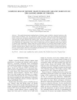 sampling bias of minnow traps in shallow aquatic habitats on the