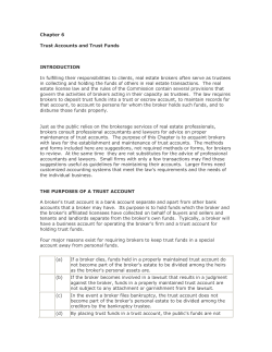 Chapter 6 Trust Accounts and Trust Funds INTRODUCTION In