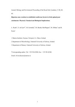 Riparian zone creation in established coniferous forests in Irish