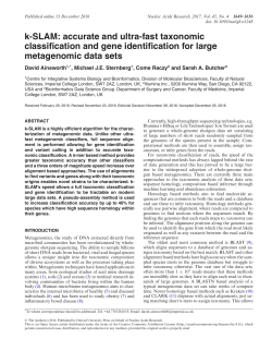 k-SLAM: accurate and ultra-fast taxonomic classification and gene