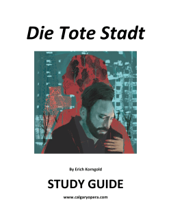 Die tote Stadt Study Guide