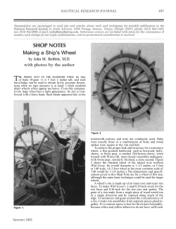 Making a Ship`s Wheel - The Nautical Research Guild