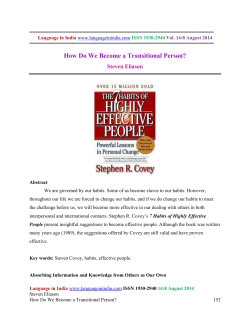 How Do We Become a Transitional Person?