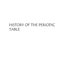 history of the periodic table