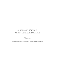 space-age science and stone-age politics