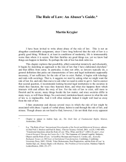 Abusing the rule of law