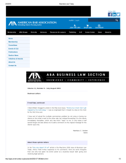 Business Letters - American Bar Association