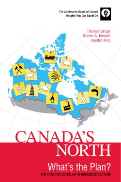 Canada`s North: What`s the Plan? - Legislative Assembly of Nunavut