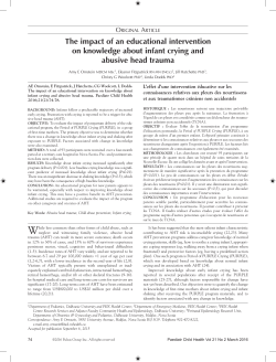 The impact of an educational intervention on knowledge about infant