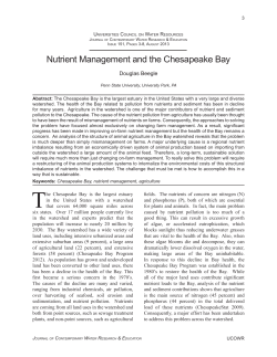 Nutrient Management and the Chesapeake Bay