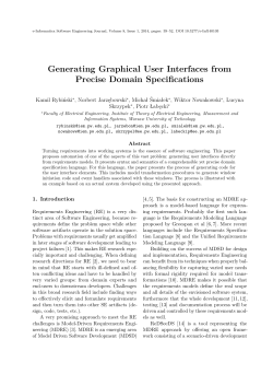 Generating Graphical User Interfaces from Precise Domain