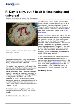 Pi Day is silly, but &pi; itself is fascinating and universal