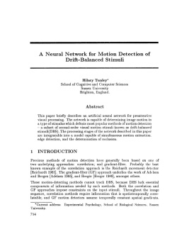 A Neural Network for Motion Detection of Drift