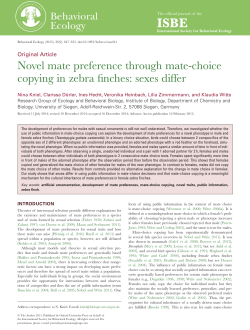 Novel mate preference through mate-choice