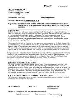draft - Multidisciplinary Association for Psychedelic Studies