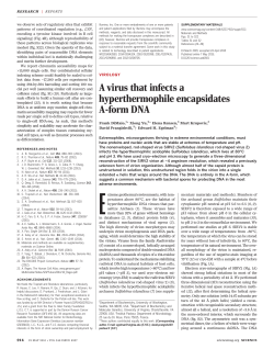A virus that infects a hyperthermophile encapsidates A