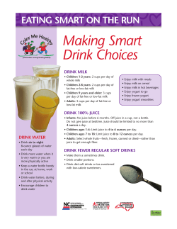 Making Smart Drink Choices - Healthy Beverages in Child Care