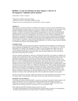 BioRID, a Crash Test Dummy for Rear Impact: A Review of