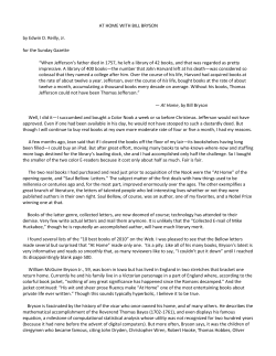 At Home with Bill Bryson