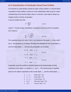 23.4 Classification of Gradually Varied Flow Profiles