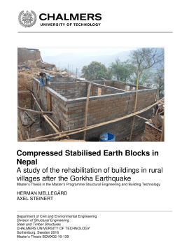 Compressed Stabilised Earth Blocks in Nepal