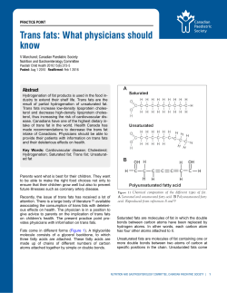 Trans fats: What physicians should know