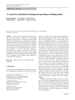 A system for articulated tracking incorporating a clothing model