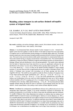 Modeling solute transport in sub-surface drained