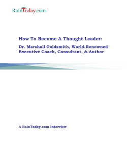 How To Become A Thought Leader