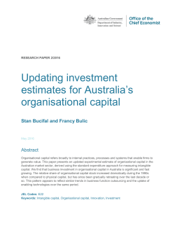 Updating investment estimates for Australia`s organisational capital