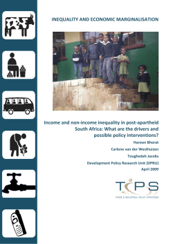 Income and non-income inequality in post-apartheid South