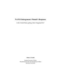 NATO Enlargement: Poland`s Response